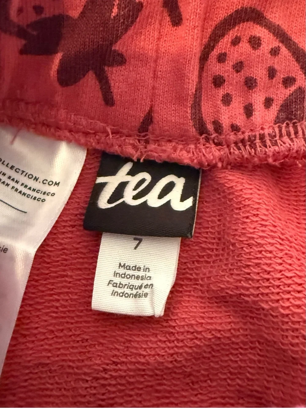 Tea Collection Girls' Strawberry Print Pink Skirt - size 7